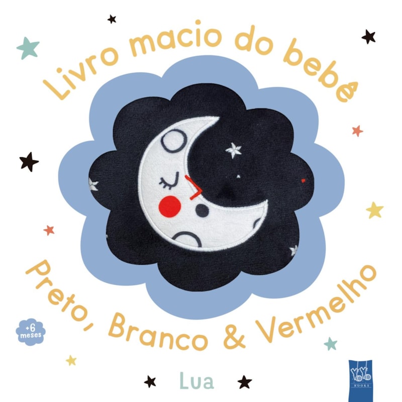 LIVRO MACIO DO BEBÊ - PRETO, BRANCO & VERMELHO - LUA