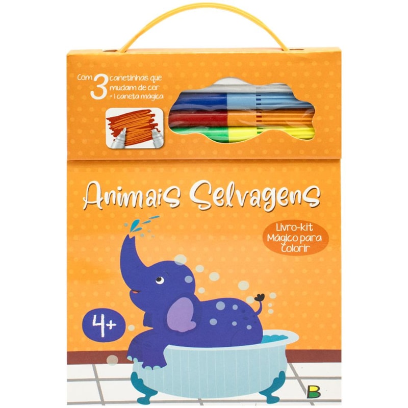 LIVRO MÁGICO PARA COLORIR: ANIMAIS SELVAGENS