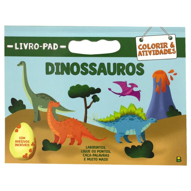 LIVRO-PAD COLORIR & ATIVIDADES: DINOSSAUROS