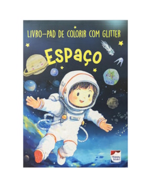 Livro-pad de colorir com Glitter: Espaço