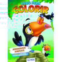 LIVRO PARA COLORIR ANIMAIS DA FLORESTA - ADORÁVEIS ANIMAIS