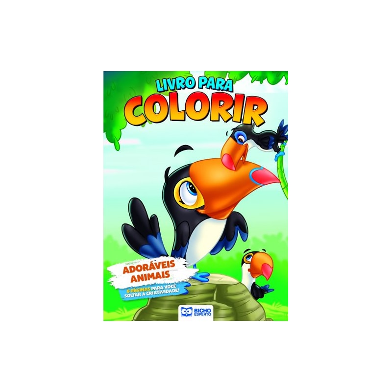 LIVRO PARA COLORIR ANIMAIS DA FLORESTA - ADORÁVEIS ANIMAIS