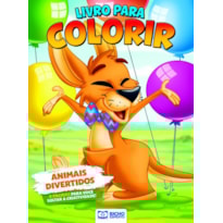LIVRO PARA COLORIR ANIMAIS DA FLORESTA - ANIMAIS DIVERTIDOS
