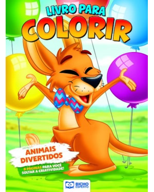 LIVRO PARA COLORIR ANIMAIS DA FLORESTA - ANIMAIS DIVERTIDOS