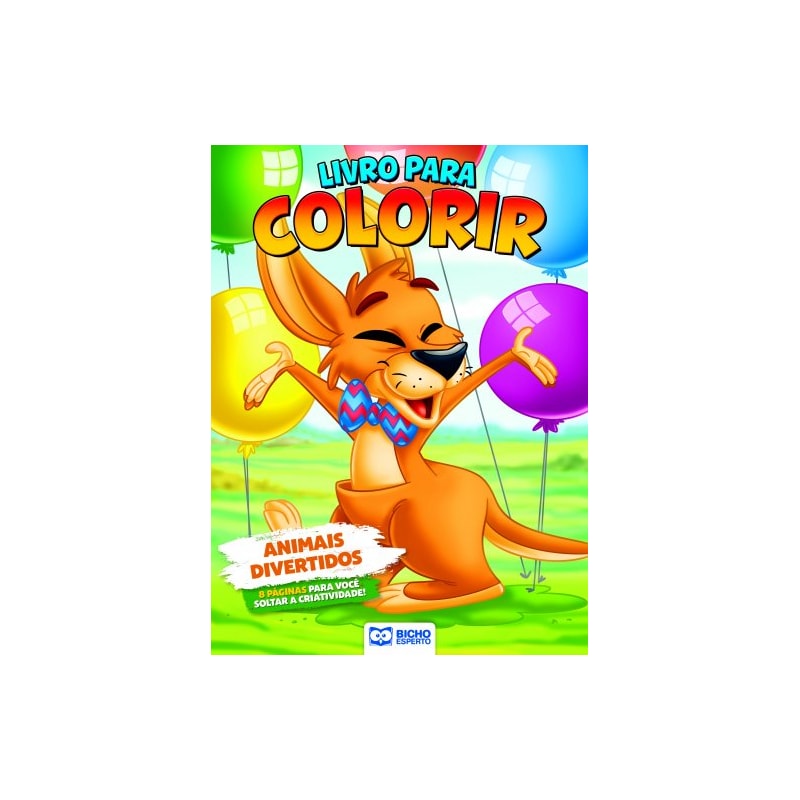 LIVRO PARA COLORIR ANIMAIS DA FLORESTA - ANIMAIS DIVERTIDOS