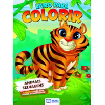 LIVRO PARA COLORIR ANIMAIS DA FLORESTA - ANIMAIS SELVAGENS