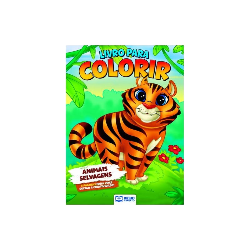 LIVRO PARA COLORIR ANIMAIS DA FLORESTA - ANIMAIS SELVAGENS