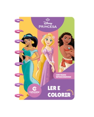 LIVRO PARA COLORIR COM DISCOS - PRINCESAS