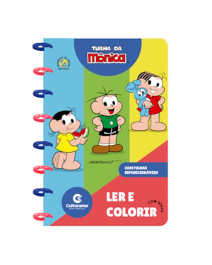 LIVRO PARA COLORIR COM DISCOS - TURMA DA MÔNICA