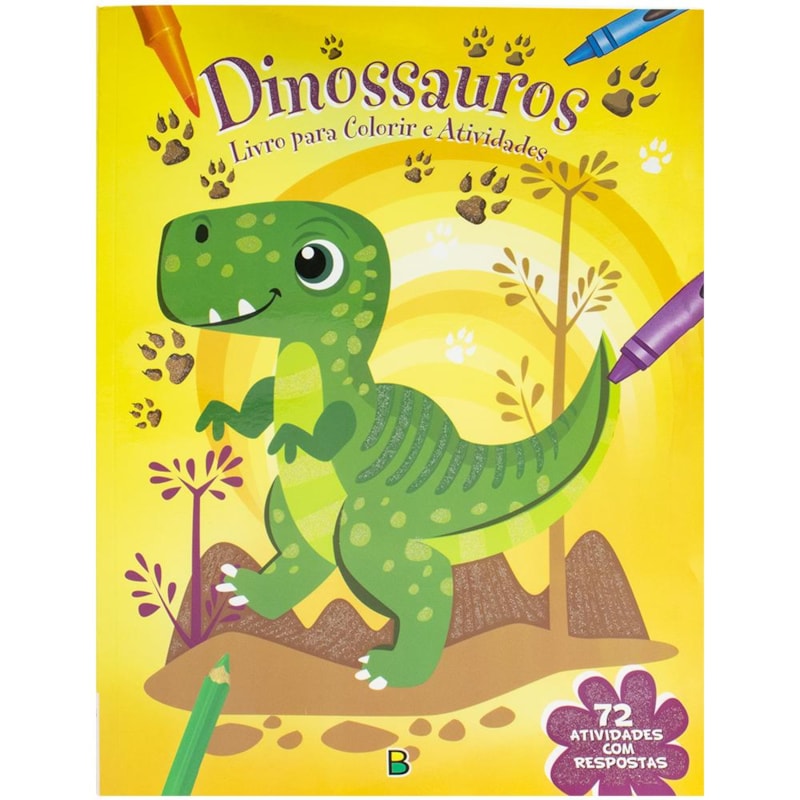 LIVRO PARA COLORIR E ATIVIDADES: DINOSSAUROS