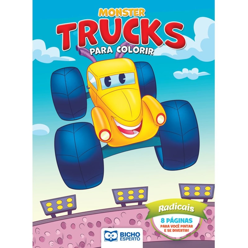 LIVRO PARA COLORIR MONSTER TRUCKS - RADICAIS