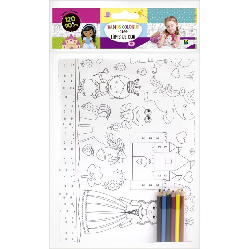 LIVRO-PÔSTER PARA COLORIR: PRINCESA