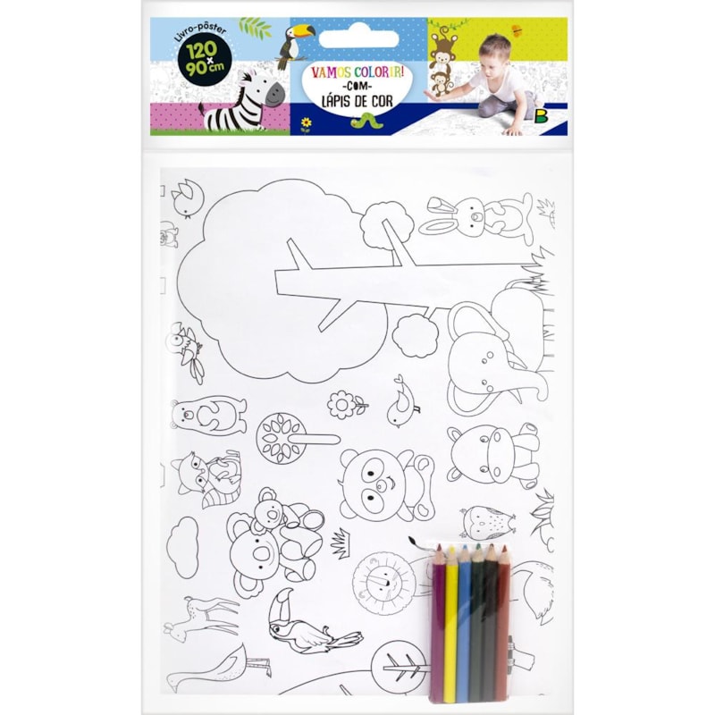 LIVRO-PÔSTER PARA COLORIR: SELVA
