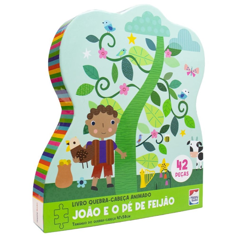 LIVRO QUEBRA-CABEÇA ANIMADO: JOÃO E O PÉ DE FEIJÃO