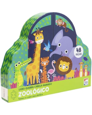 Livro Quebra-Cabeça Animado: Zoológico