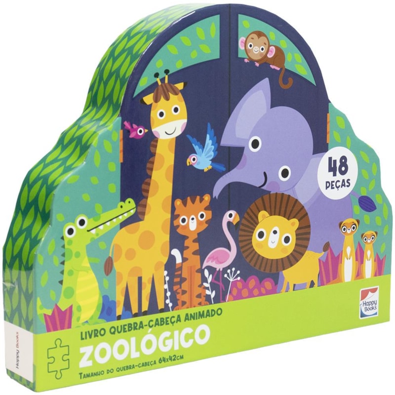 Livro Quebra-Cabeça Animado: Zoológico