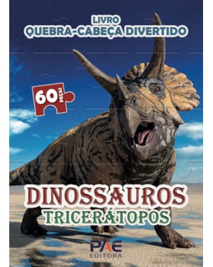 Livro quebra-cabeça divertido - dinossauros triceratopos