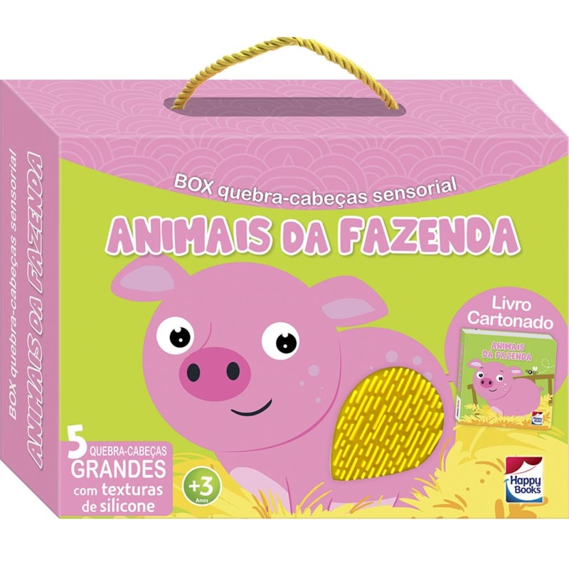 LIVRO+QUEBRA-CABEÇAS SENSORIAIS: ANIMAIS DA FAZENDA