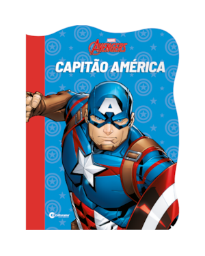 LIVRO RECORTADO MARVEL CAPITÃO AMÉRICA