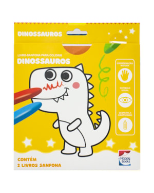LIVRO-SANFONA PARA COLORIR: DINOSSAUROS