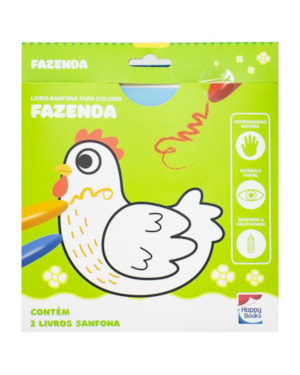 LIVRO-SANFONA PARA COLORIR: FAZENDA