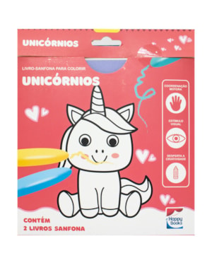 LIVRO-SANFONA PARA COLORIR: UNICÓRNIOS