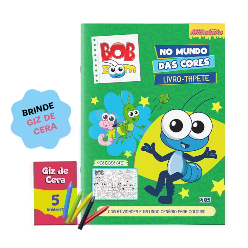 LIVRO-TAPETE BOB ZOOM NO MUNDO DAS CORES: COM ATIVIDADES E UM LINDO CENÁRIO PARA COLORIR!