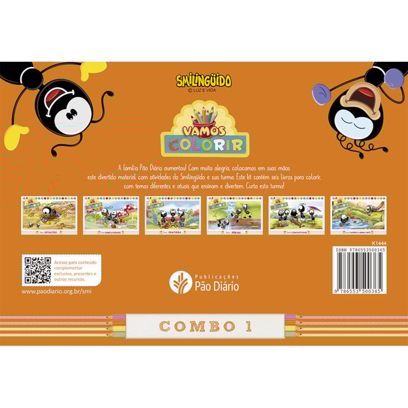 LIVROS PARA COLORIR SMILINGUIDO - KIT 1