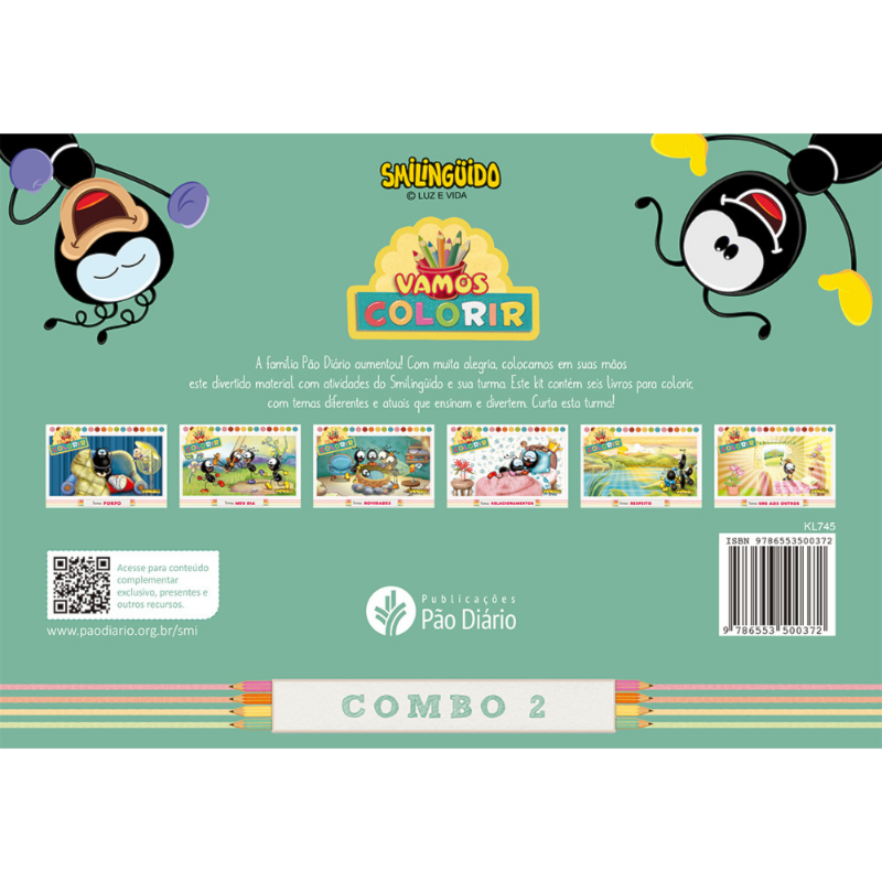 Livros para colorir smilinguido - kit 2