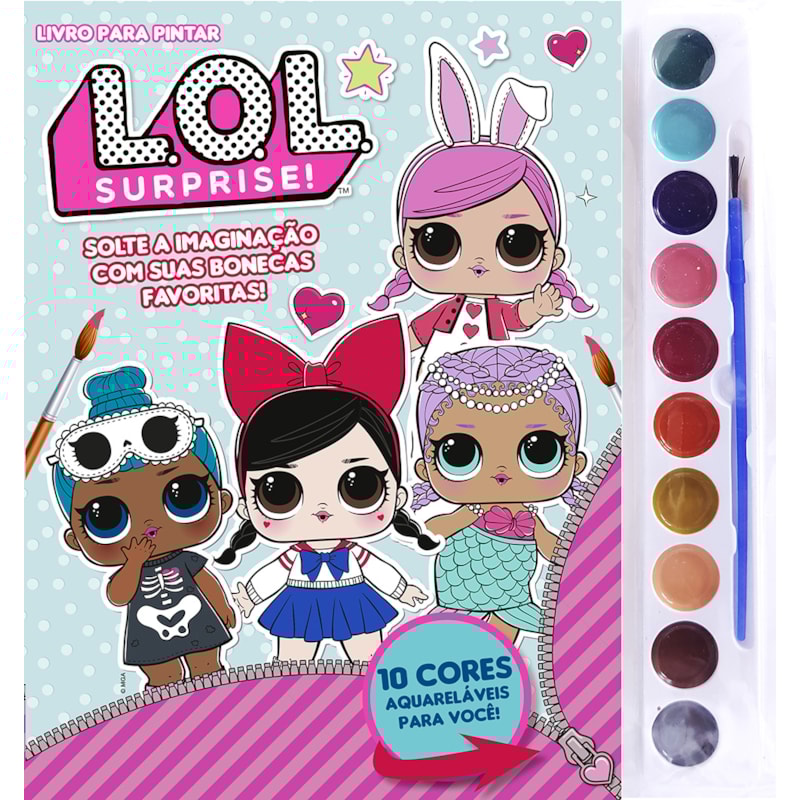 LOL SURPRISE! LIVRO PARA PINTAR COM AQUARELA