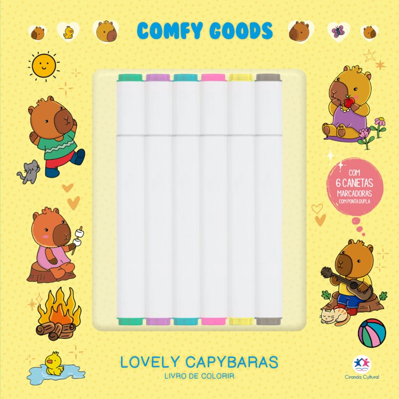 LOVELY CAPYBARAS - PARA COLORIR
