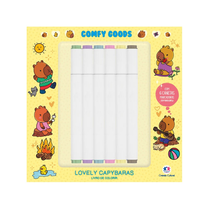 LOVELY CAPYBARAS - PARA COLORIR