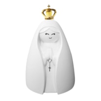 LUMINÁRIA NOSSA SENHORA 25CM DE ALTURA NATURAL COM FIO