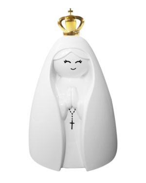 LUMINÁRIA NOSSA SENHORA 25CM DE ALTURA NATURAL COM FIO
