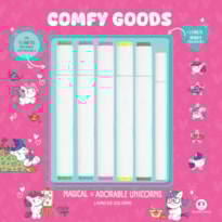 MAGICAL E ADORABLE UNICORNS - LIVRO DE COLORIR COM 6 MARCADORES