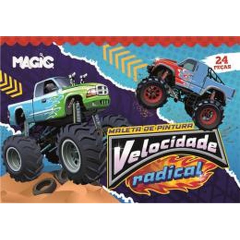 MALETA DE PINTURA 24 PÇS  CARROS