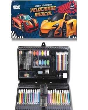 MALETA DE PINTURA 92PÇS CARROS