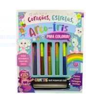 MANIA COLORIDA: CORAÇÕES, ESTRELAS E ARCO-ÍRIS - PARA COLORIR COM CANETAS QUE MUDAM DE COR!