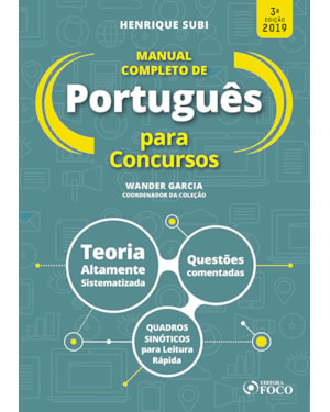 MANUAL COMPLETO DE PORTUGUÊS PARA CONCURSOS - 3ª ED - 2019