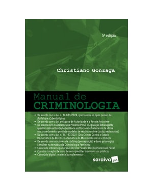 MANUAL DE CRIMINOLOGIA - 5ª EDIÇÃO 2024
