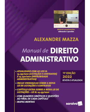 MANUAL DE DIREITO ADMINISTRATIVO - 12ª EDIÇÃO 2022