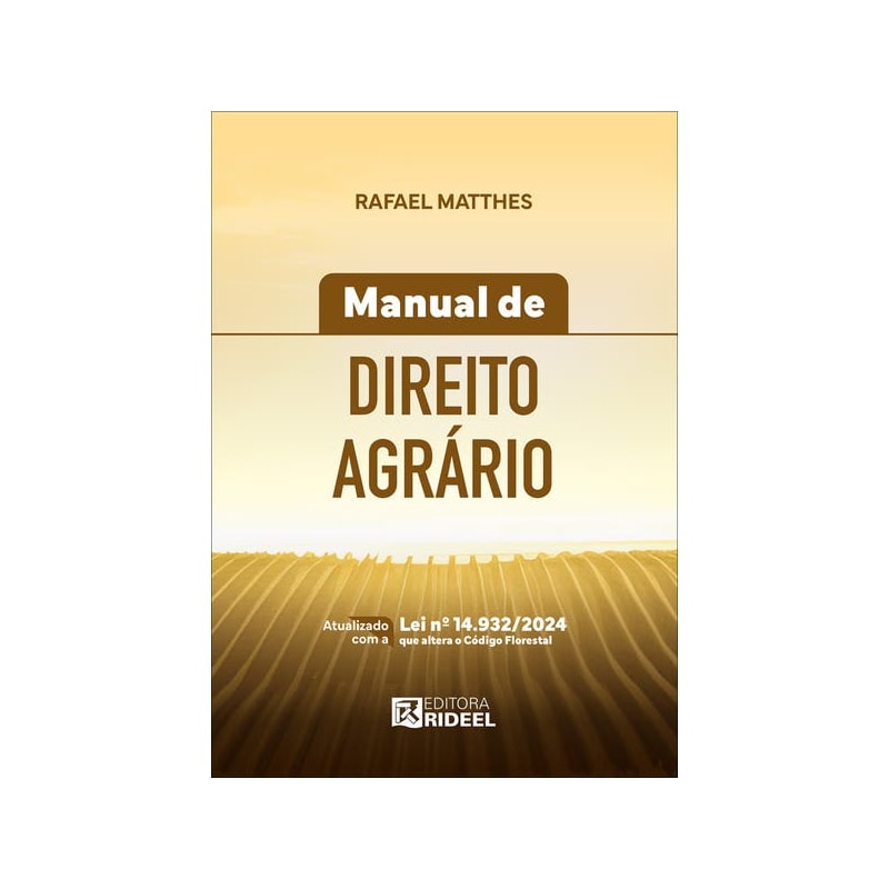 MANUAL DE DIREITO AGRÁRIO