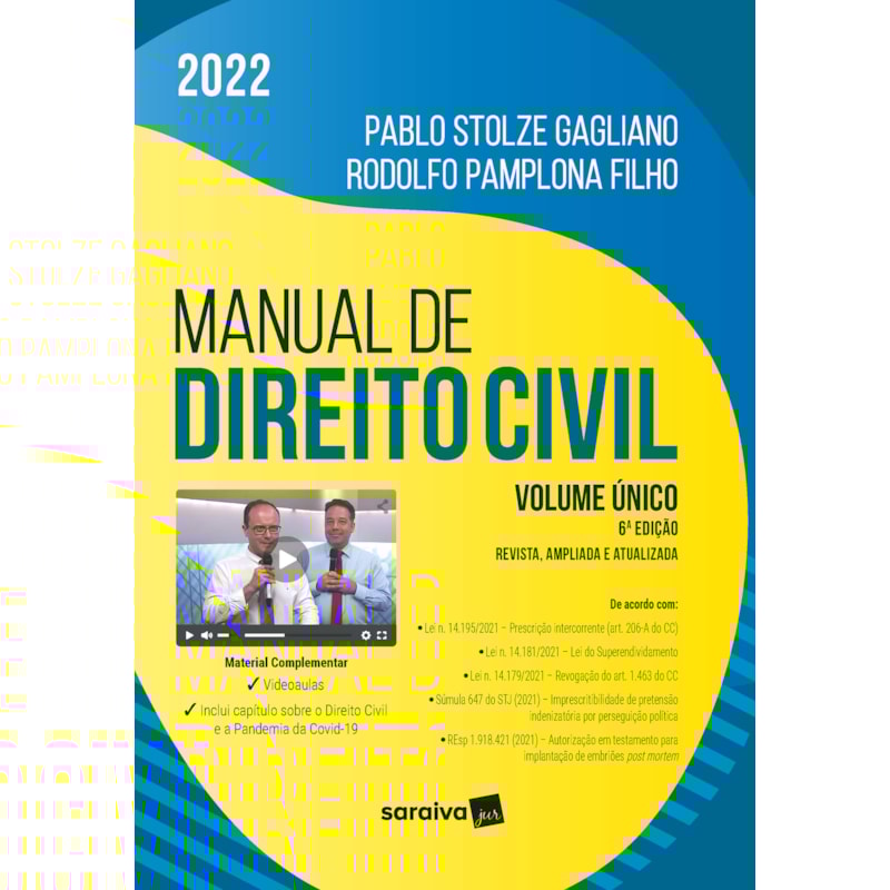 MANUAL DE DIREITO CIVIL - 6ª EDIÇÃO 2022