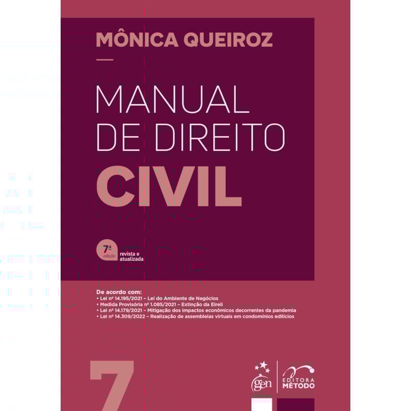 MANUAL DE DIREITO CIVIL - 7ª EDIÇÃO 2022