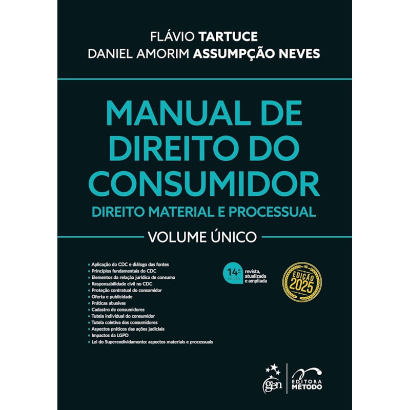 MANUAL DE DIREITO DO CONSUMIDOR - VOL. ÚNICO - 14ª EDIÇÃO 2025
