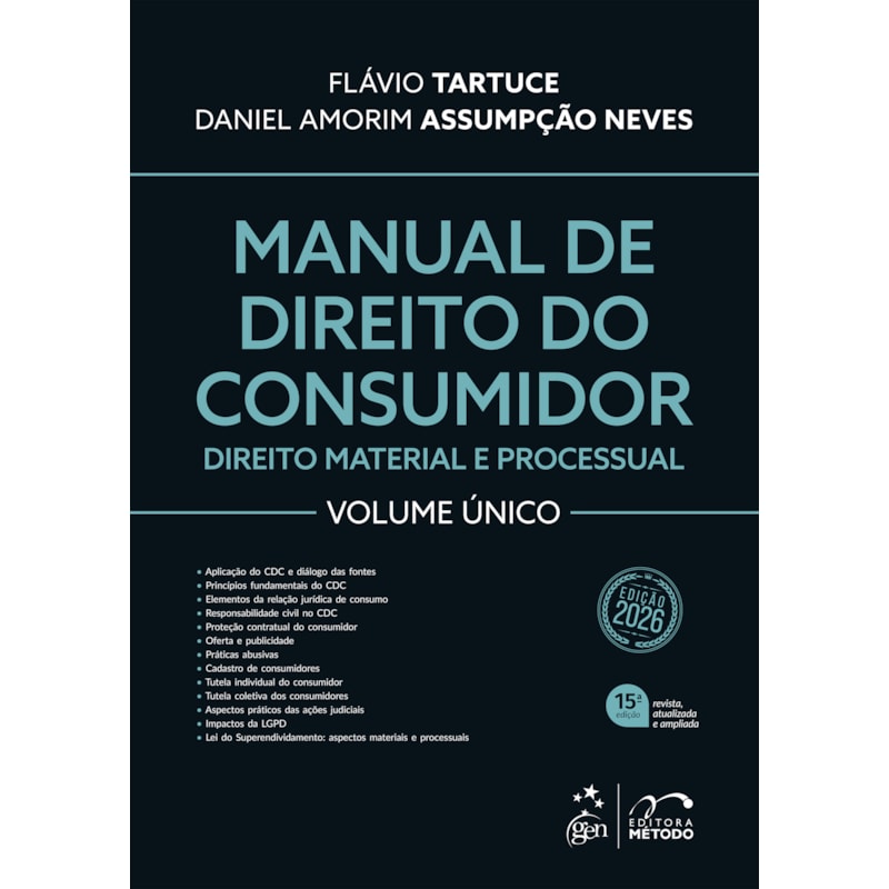 MANUAL DE DIREITO DO CONSUMIDOR - VOL. ÚNICO - 15ª EDIÇÃO 2026