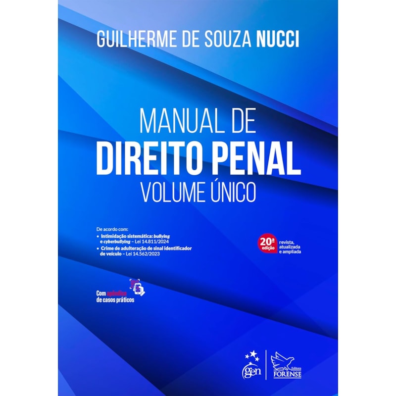MANUAL DE DIREITO PENAL - VOLUME ÚNICO - 20ª EDIÇÃO 2024