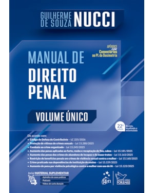 Manual de Direito Penal - Volume Único - 22ª Edição 2026