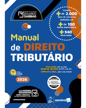 MANUAL DE DIREITO TRIBUTÁRIO - 18ª EDIÇÃO 2026