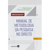 MANUAL DE METODOLOGIA DA PESQUISA NO DIREITO - 9ª EDIÇÃO 2023